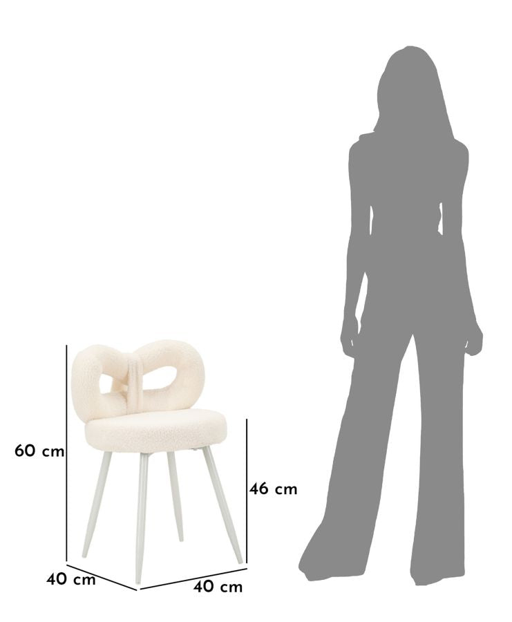 Fotoliu Mauro Ferretti Ilary Mini Ø, Alb, Ø40 cm