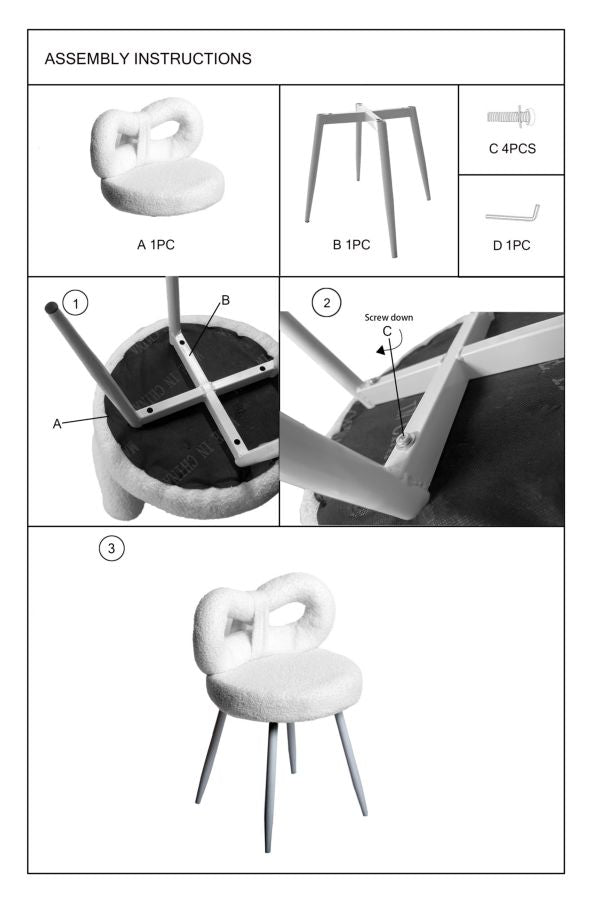 Fotoliu Mauro Ferretti Ilary Mini Ø, Alb, Ø40 cm
