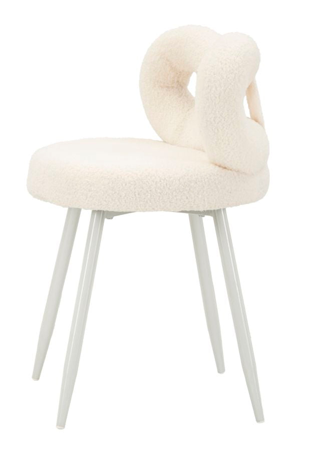 Fotoliu Mauro Ferretti Ilary Mini Ø, Alb, Ø40 cm