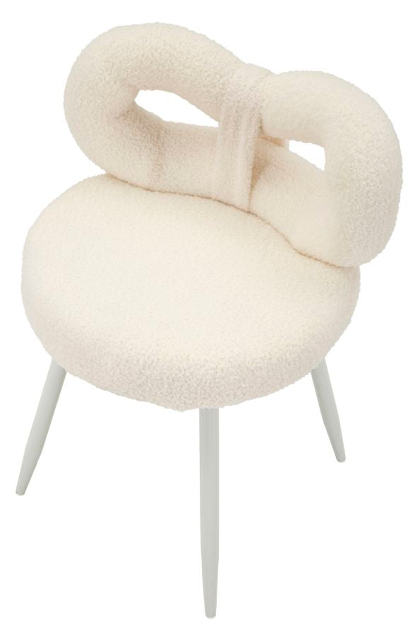 Fotoliu Mauro Ferretti Ilary Mini Ø, Alb, Ø40 cm
