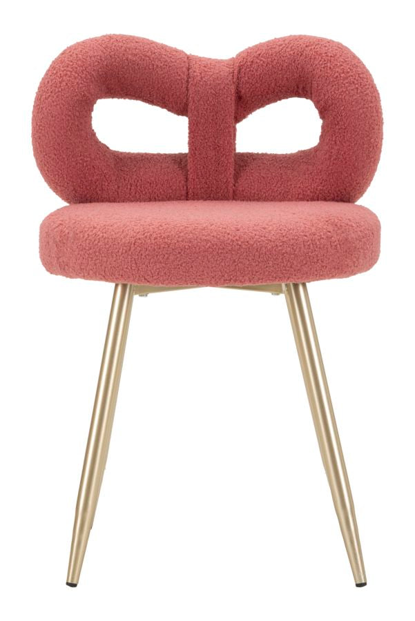 Fotoliu Mauro Ferretti Ilary Mini Ø, Roz/Auriu, Ø40 cm