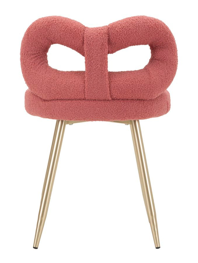 Fotoliu Mauro Ferretti Ilary Mini Ø, Roz/Auriu, Ø40 cm