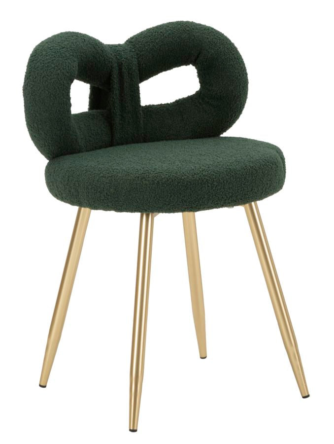 Fotoliu Mauro Ferretti Ilary Mini Ø, Verde/Auriu, Ø40 cm