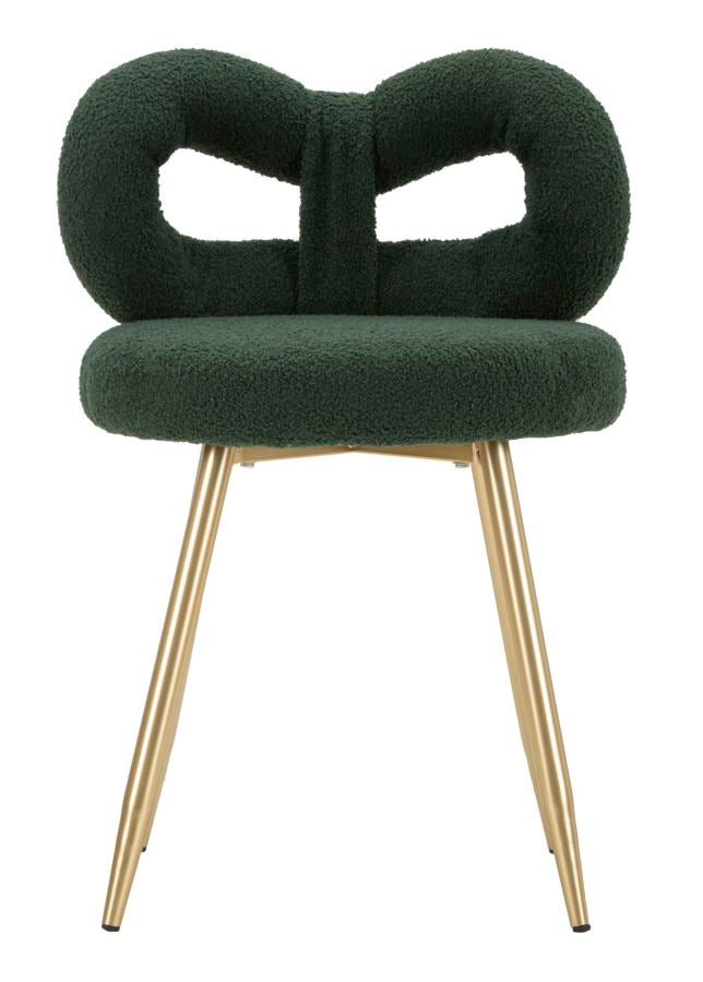 Fotoliu Mauro Ferretti Ilary Mini Ø, Verde/Auriu, Ø40 cm