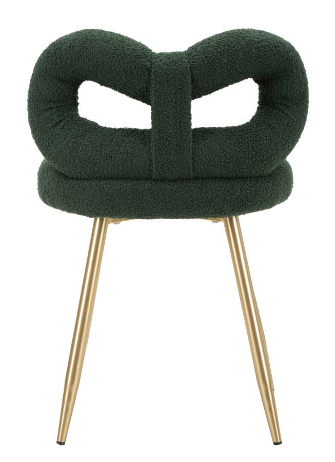 Fotoliu Mauro Ferretti Ilary Mini Ø, Verde/Auriu, Ø40 cm