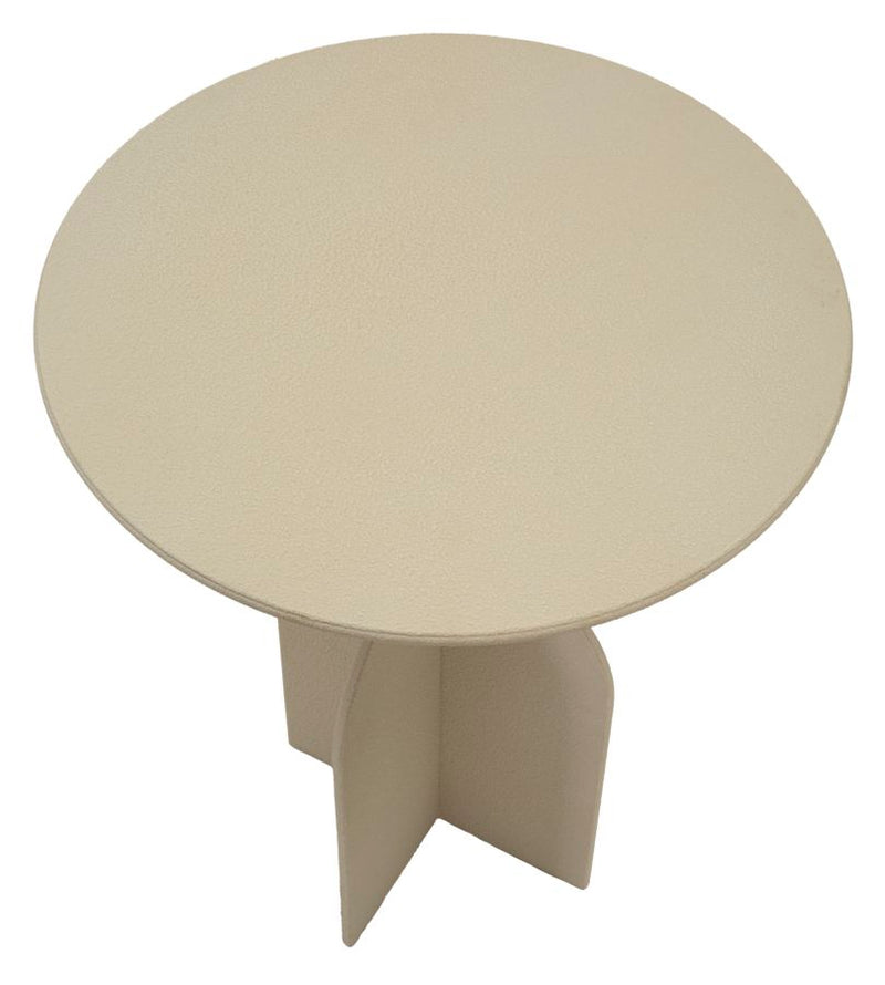 Măsuță Laterală Mauro Ferretti Dune, Crem, Ø45 cm, L:45cm x