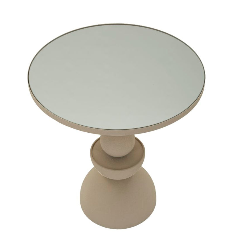 Măsuță Laterală Mauro Ferretti Dune, Crem, Ø45 cm, L:45cm x