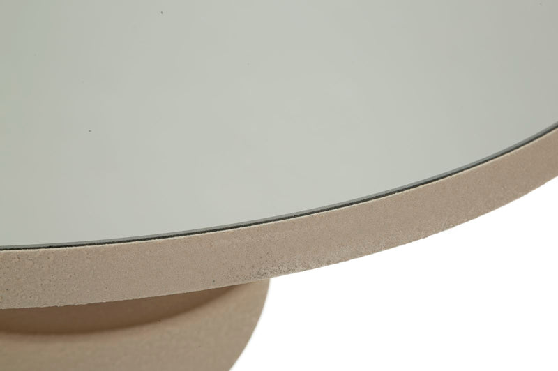 Măsuță Laterală Mauro Ferretti Dune, Crem, Ø45 cm, L:45cm x