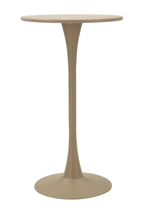 Masă Bar Mauro Ferretti Alaska, Crem, Ø60 cm