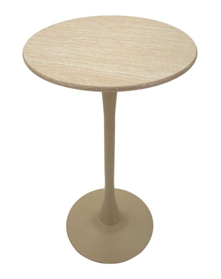 Masă Bar Mauro Ferretti Alaska, Crem, Ø60 cm