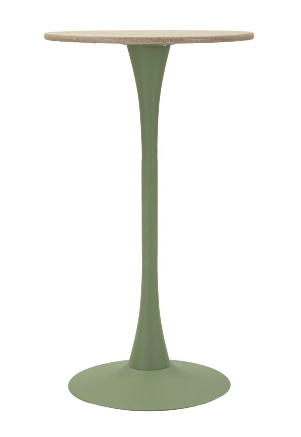 Masă Bar Mauro Ferretti Bar Alaska, Verde/Crem, Ø60 cm