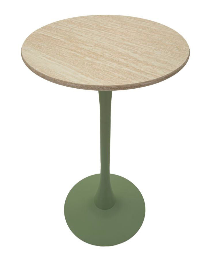 Masă Bar Mauro Ferretti Bar Alaska, Verde/Crem, Ø60 cm