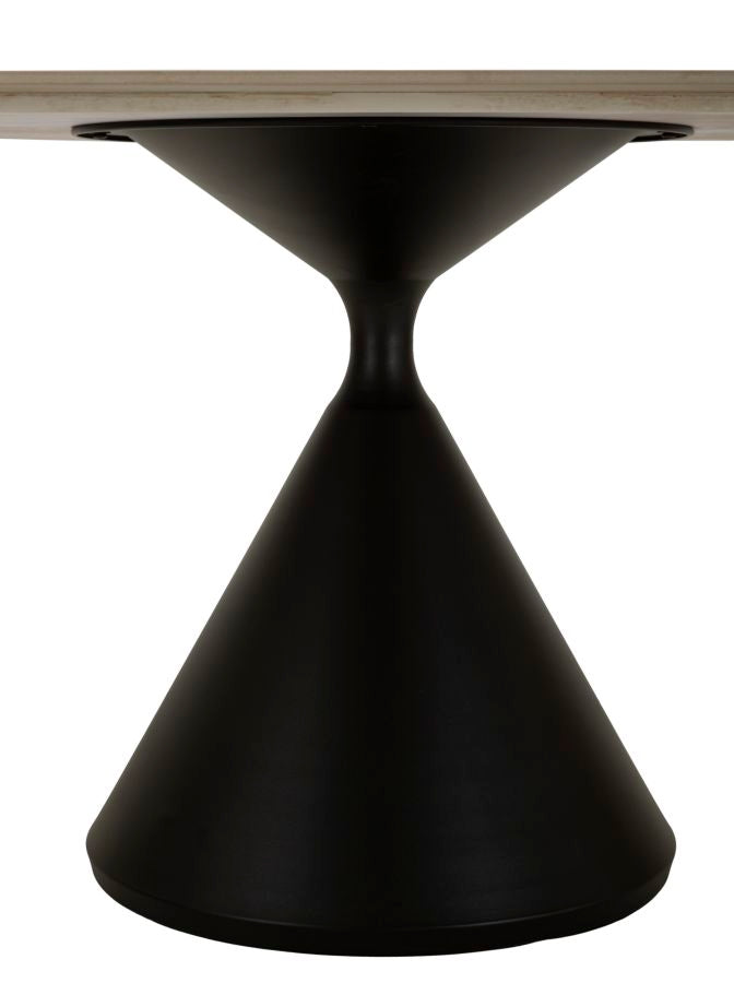 Masă Dining Mauro Ferretti Space, Crem/Negru, 180x73 cm