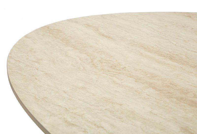 Masă Dining Mauro Ferretti Space, Crem/Negru, 180x73 cm