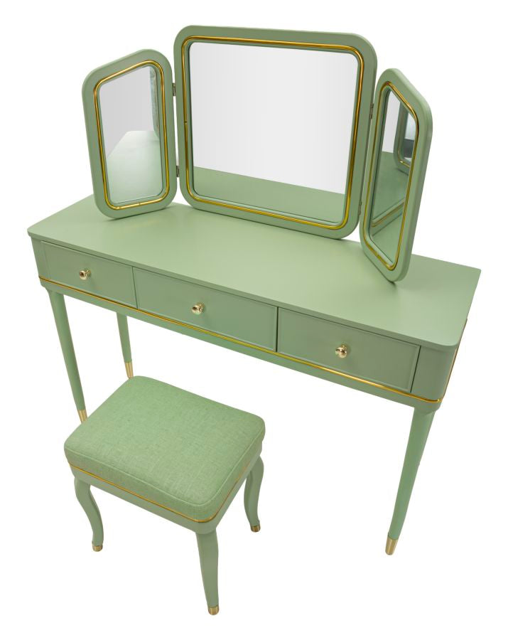 Noptieră Mauro Ferretti Camille, Verde/Auriu, 120x79 cm
