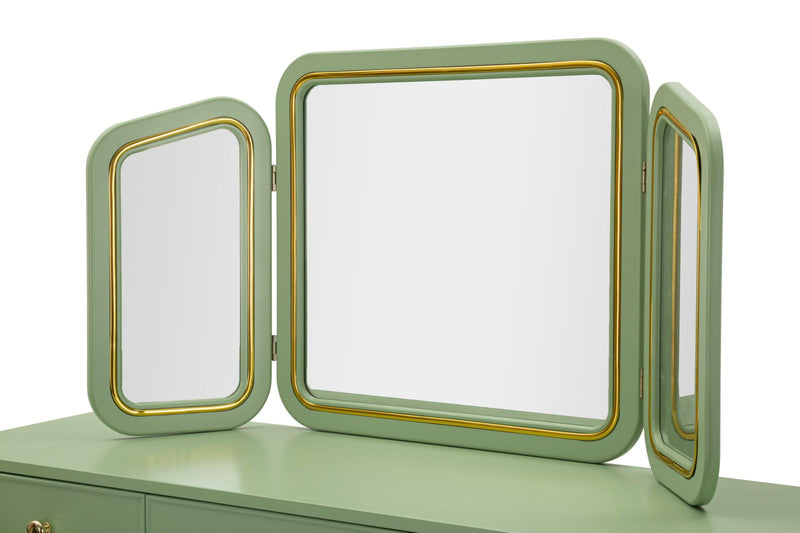 Noptieră Mauro Ferretti Camille, Verde/Auriu, 120x79 cm