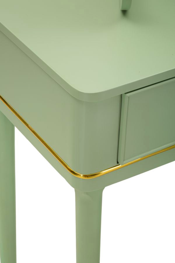Noptieră Mauro Ferretti Camille, Verde/Auriu, 120x79 cm