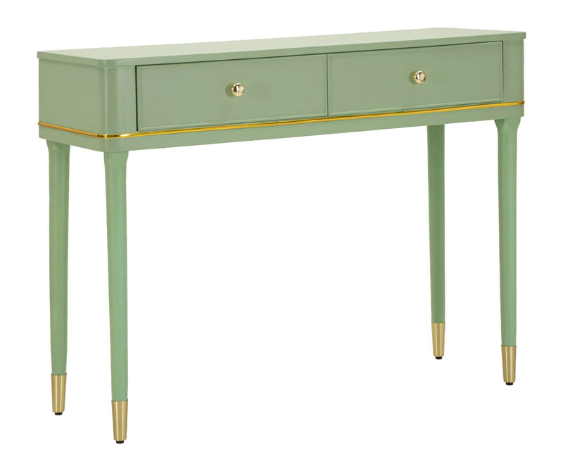 Consolă Mauro Ferretti Camille, Verde/Auriu, 101x78 cm