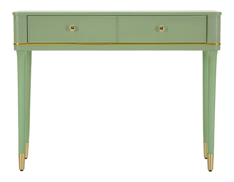 Consolă Mauro Ferretti Camille, Verde/Auriu, 101x78 cm