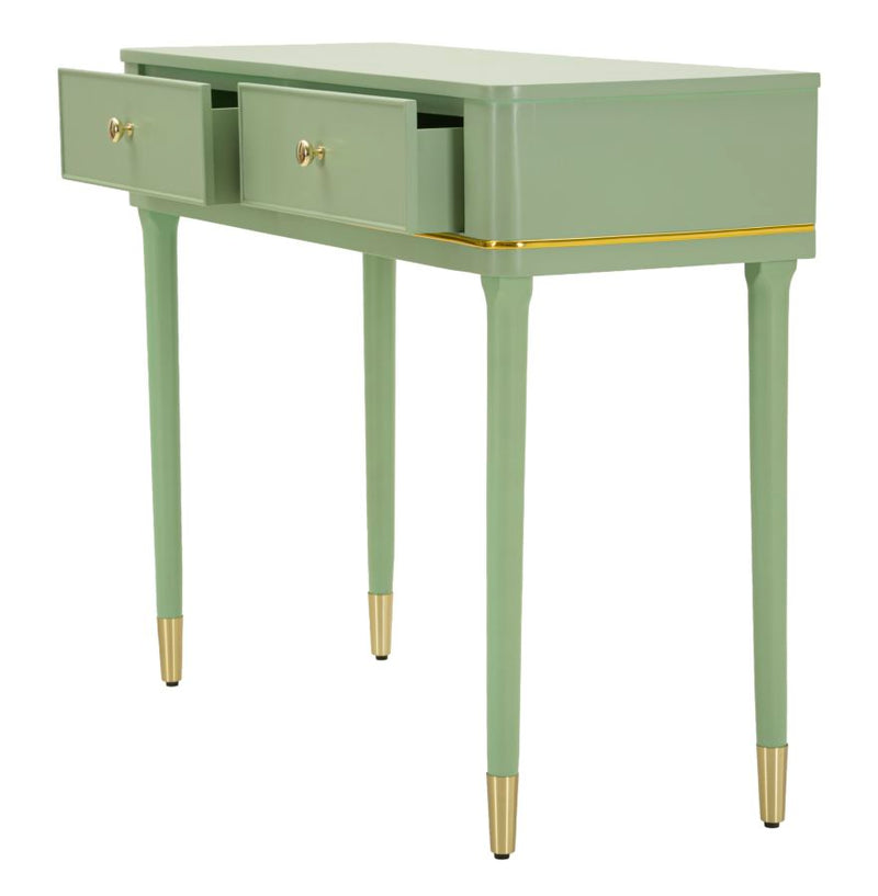 Consolă Mauro Ferretti Camille, Verde/Auriu, 101x78 cm