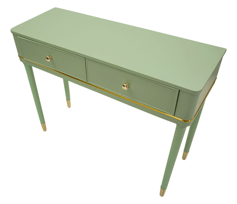 Consolă Mauro Ferretti Camille, Verde/Auriu, 101x78 cm