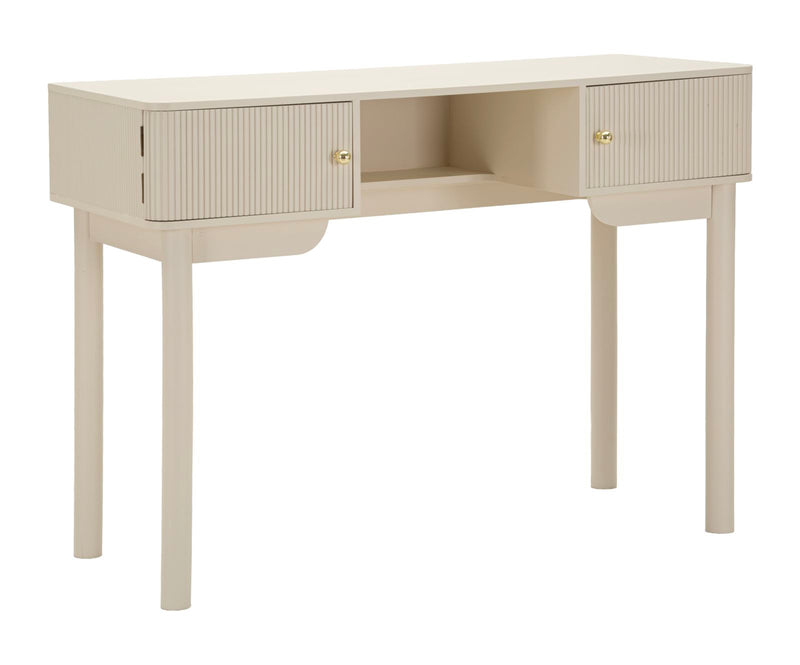 Birou Mauro Ferretti Shy, Alb/Auriu, 110x80 cm