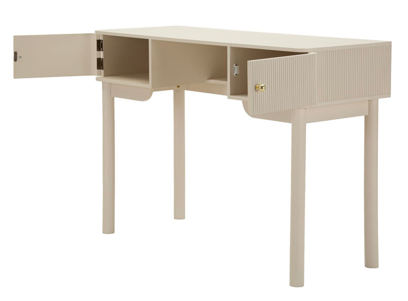 Birou Mauro Ferretti Shy, Alb/Auriu, 110x80 cm