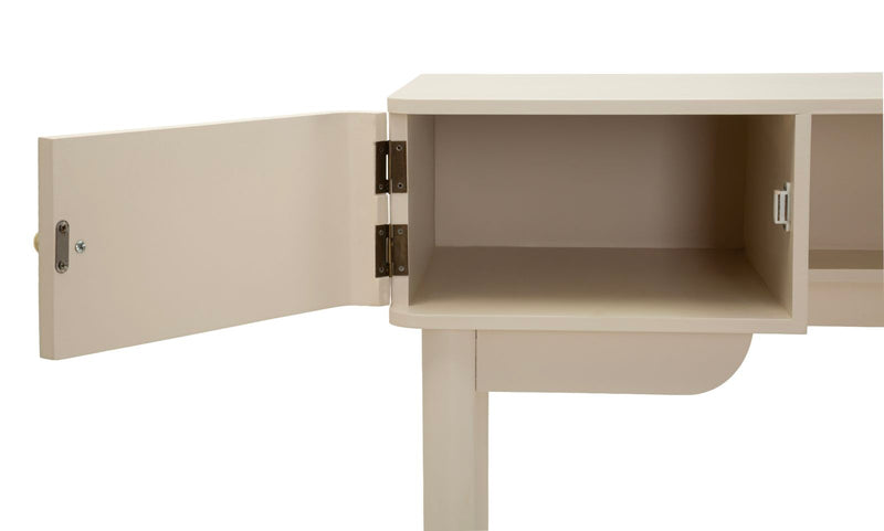 Birou Mauro Ferretti Shy, Alb/Auriu, 110x80 cm