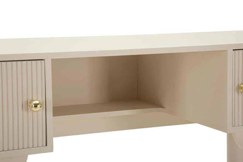 Birou Mauro Ferretti Shy, Alb/Auriu, 110x80 cm