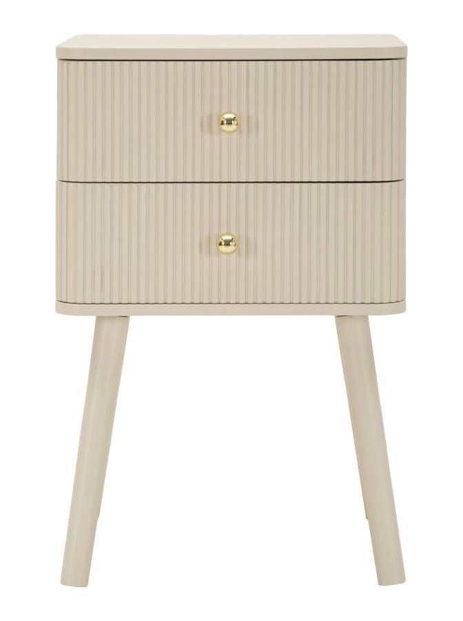 Noptieră Mauro Ferretti Shy 2, Alb/Auriu, 34x59 cm