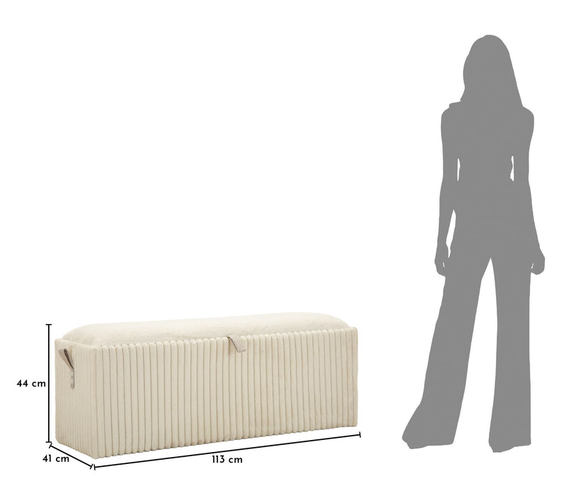 Bancă Mauro Ferretti Goteborg Bench, Alb, 113x44 cm