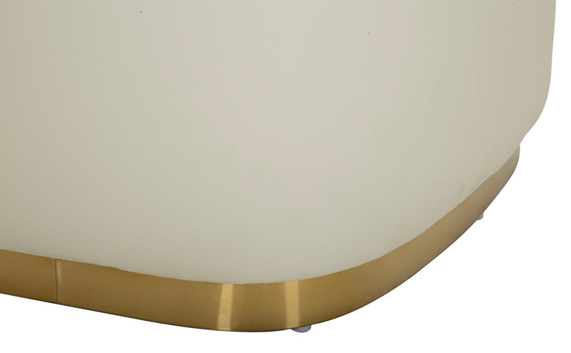 Fotoliu Mauro Ferretti Minsk Plus Arm, Alb/Auriu, 80x80 cm
