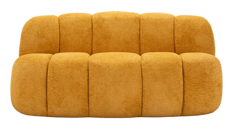Canapea Mauro Ferretti Bilă 2 Seat, Muștar, 145x69 cm