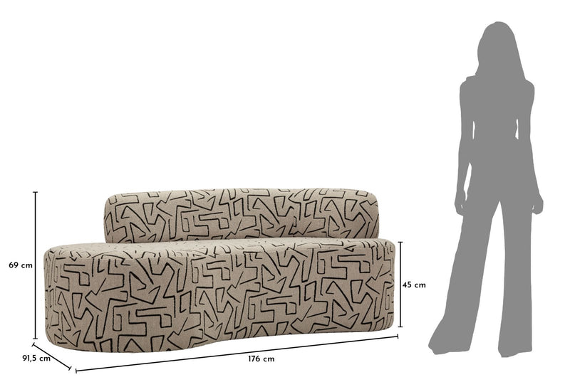 Canapea Mauro Ferretti Nairobi, 176x69 cm