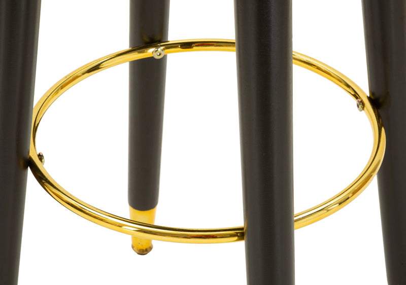 Scaun Bar Mauro Ferretti London Bar, Maro/Negru/Auriu, Ø38 cm