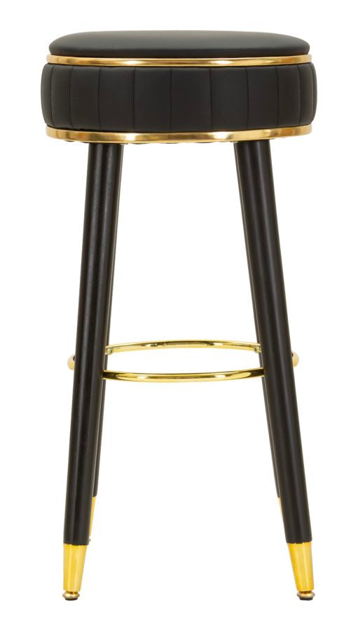 Scaun Bar Mauro Ferretti London Bar, Negru/Auriu, Ø38 cm