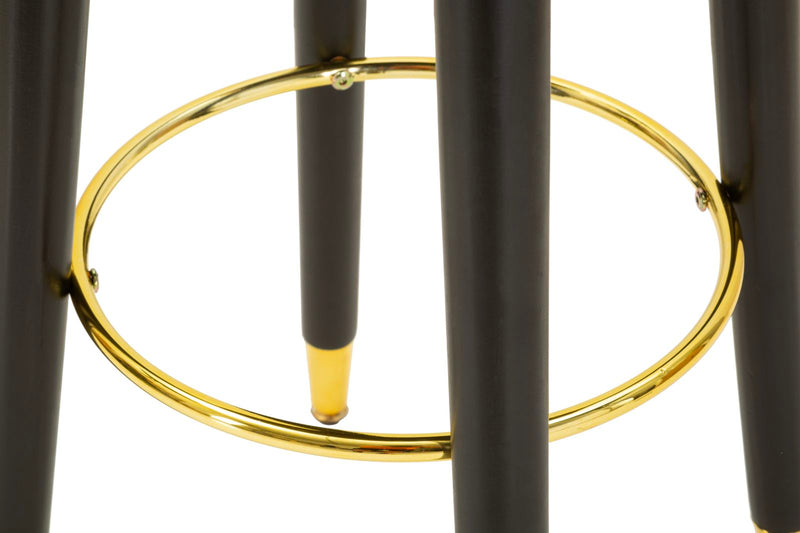 Scaun Bar Mauro Ferretti London Bar, Negru/Auriu, Ø38 cm