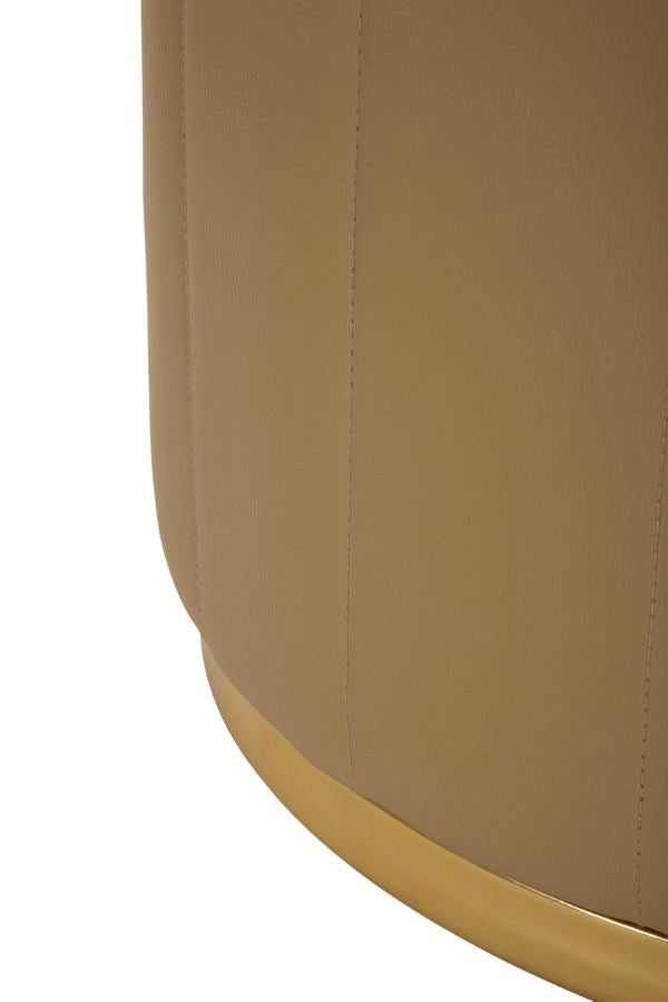 Puf Mauro Ferretti London, Maro/Auriu, Ø46 cm