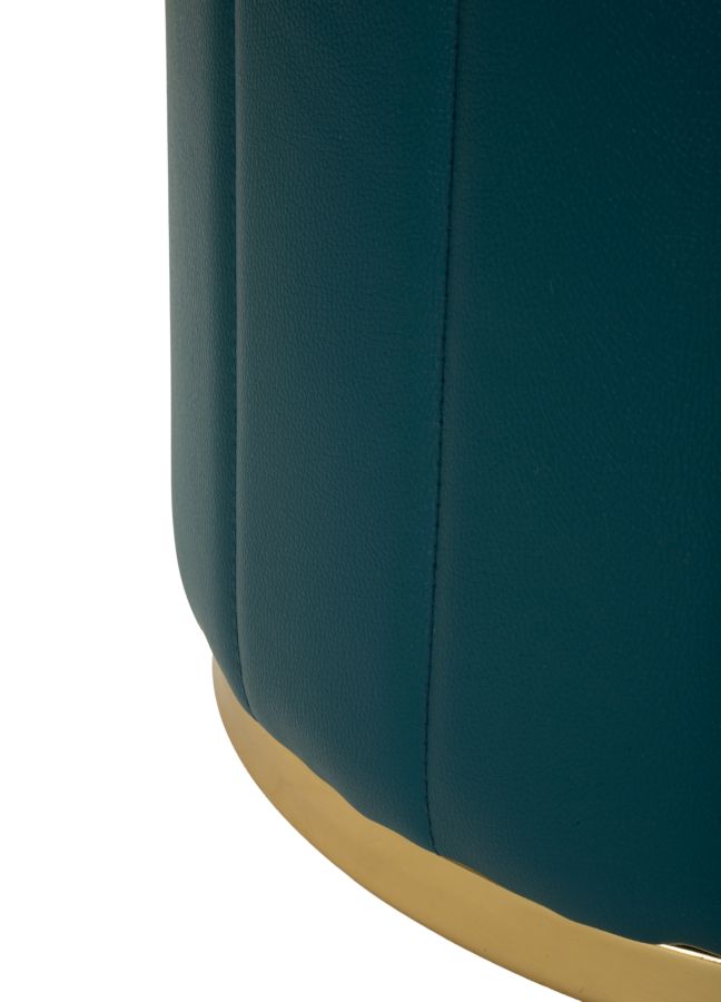 Puf Mauro Ferretti London Coadă, Tail/Auriu, Ø46 cm