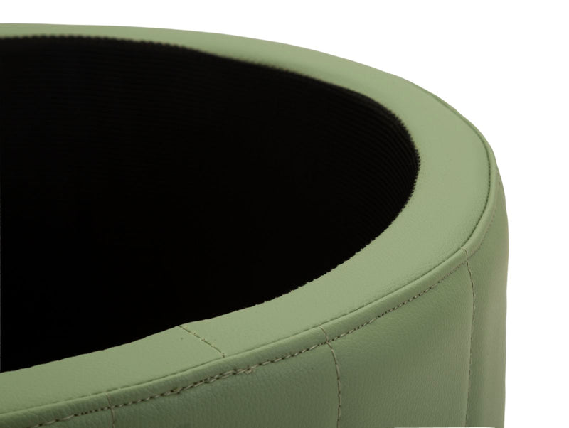 Puf Mauro Ferretti London, Verde/Auriu, Ø46 cm
