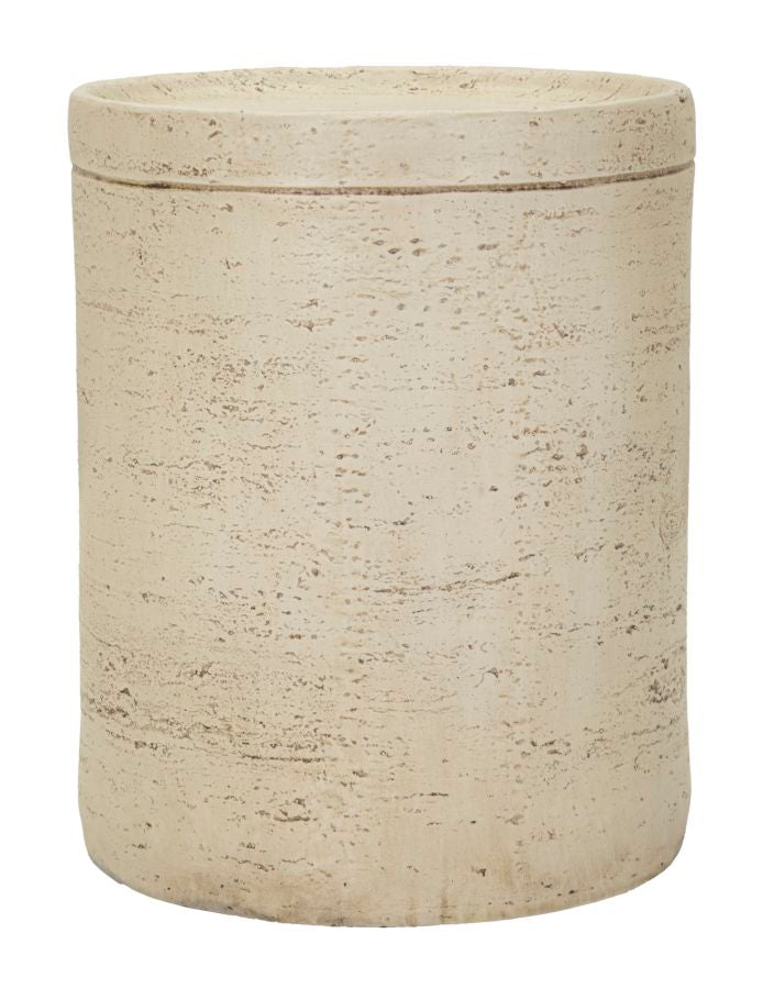 Măsuță Laterală Mauro Ferretti Antic End, Crem, Ø35 cm