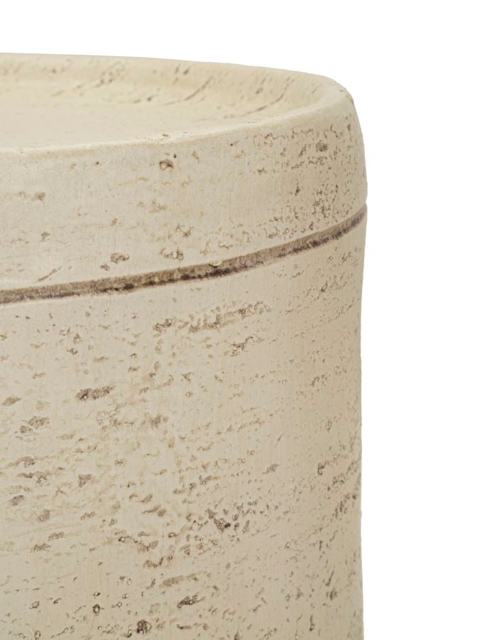 Măsuță Laterală Mauro Ferretti Antic End, Crem, Ø35 cm