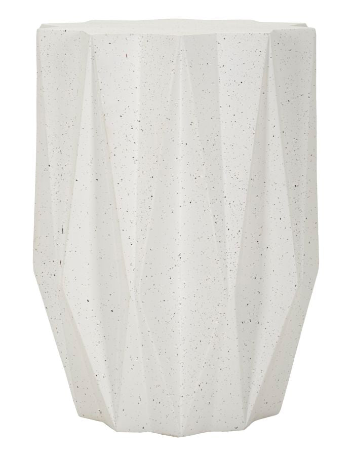 Măsuță Laterală Mauro Ferretti Stea End, Crem, Ø38 cm