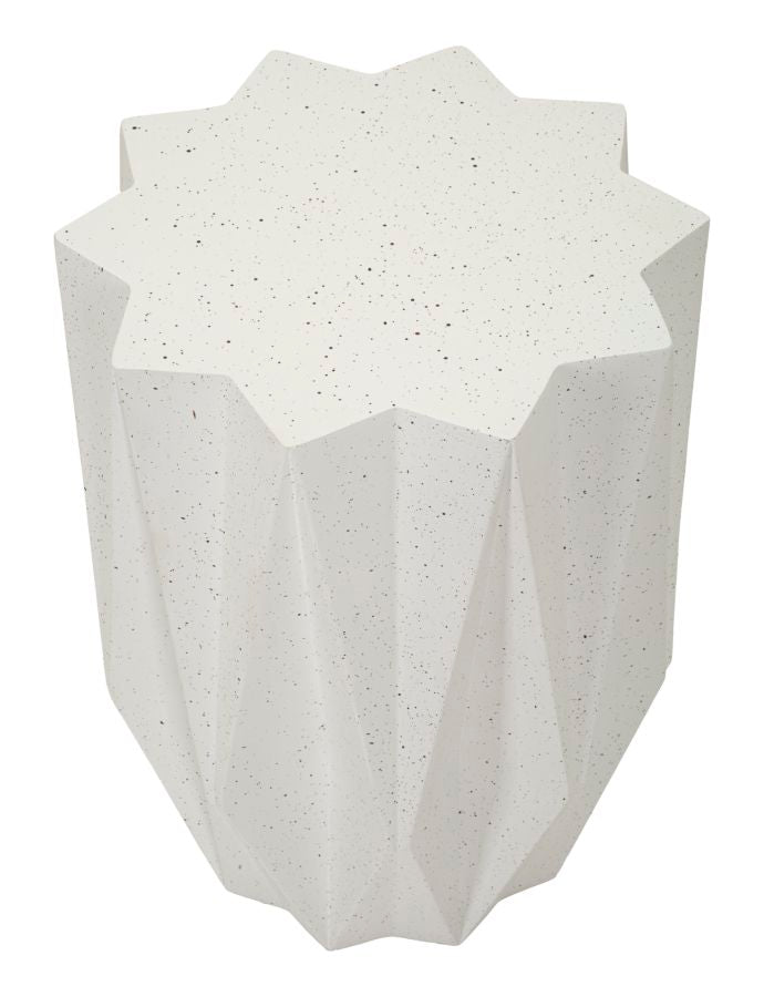 Măsuță Laterală Mauro Ferretti Stea End, Crem, Ø38 cm