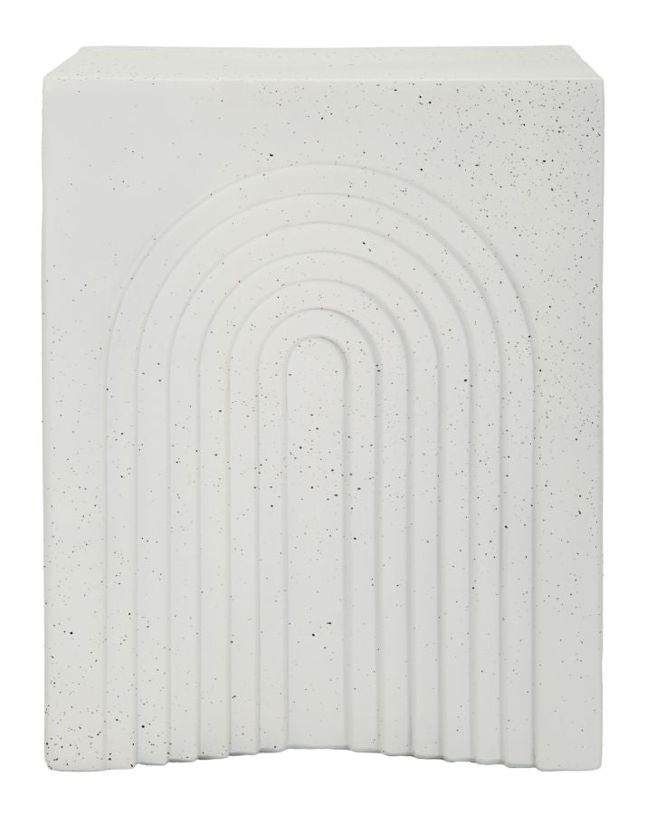 Măsuță Laterală Mauro Ferretti Arc End, Crem, 48x48 cm
