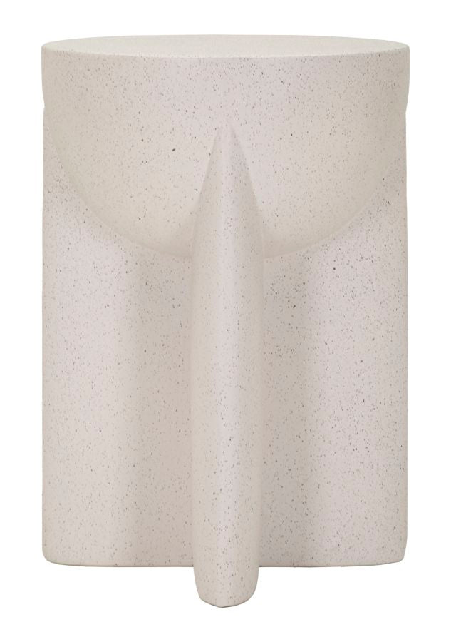 Măsuță Laterală Mauro Ferretti History End, Crem, Ø34 cm