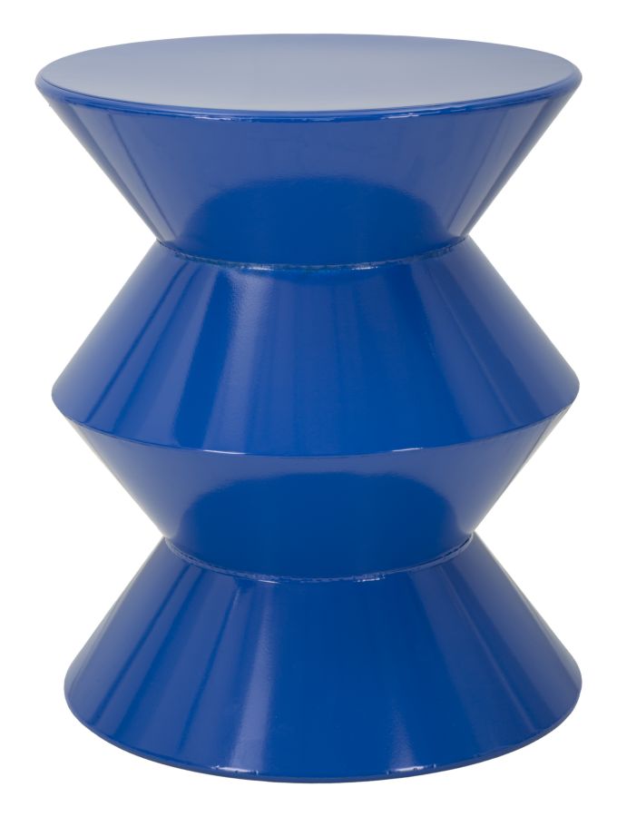 Măsuță Laterală Mauro Ferretti Zag End, Albastru, Ø38 cm
