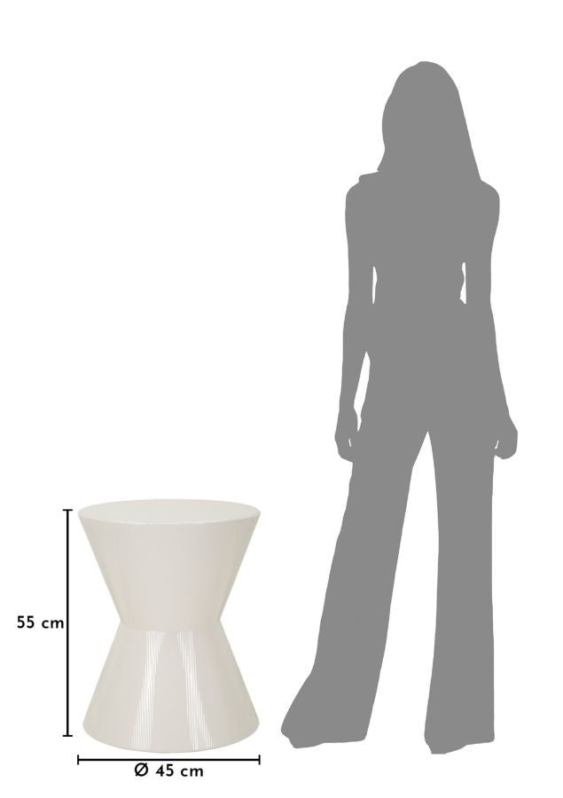 Măsuță de Cafea Mauro Ferretti Oyo, Alb, Ø45 cm