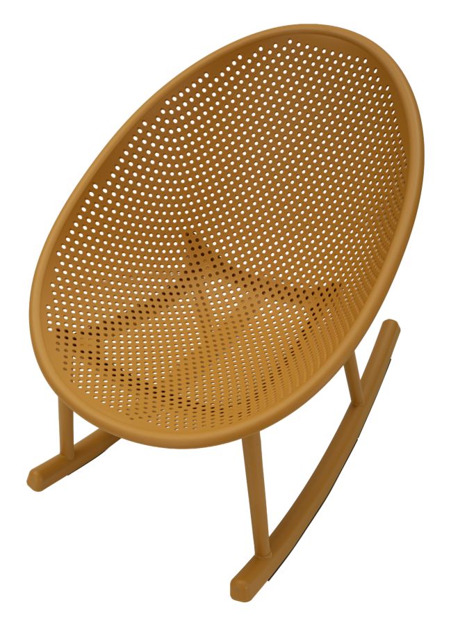 Scaun Mauro Ferretti Ibiza Roching, Muștar, 66x80 cm