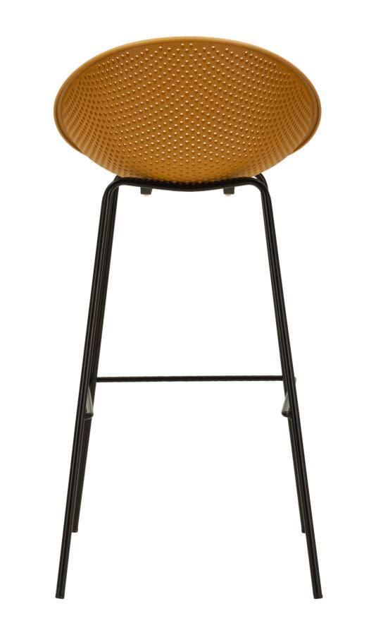 Scaun Bar Mauro Ferretti Ibiza Bar, Muștar/Negru, 50x98 cm